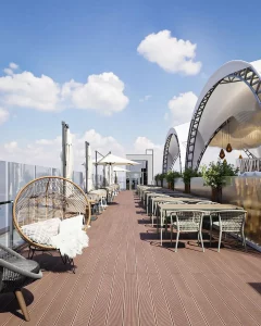 Аглядная пляцоўка ЦУМа пасля адкрыцця кавярні "Nebo"