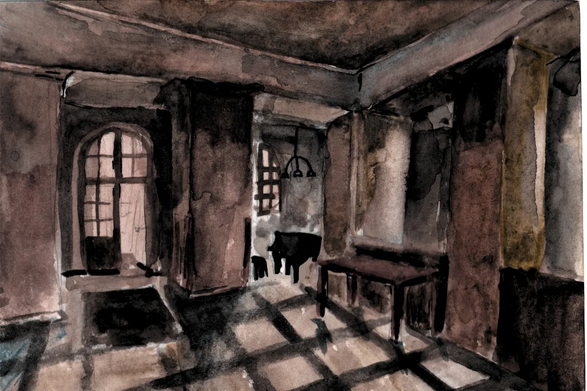 Унутры аднаго з корпусаў шпіталя ў Творках