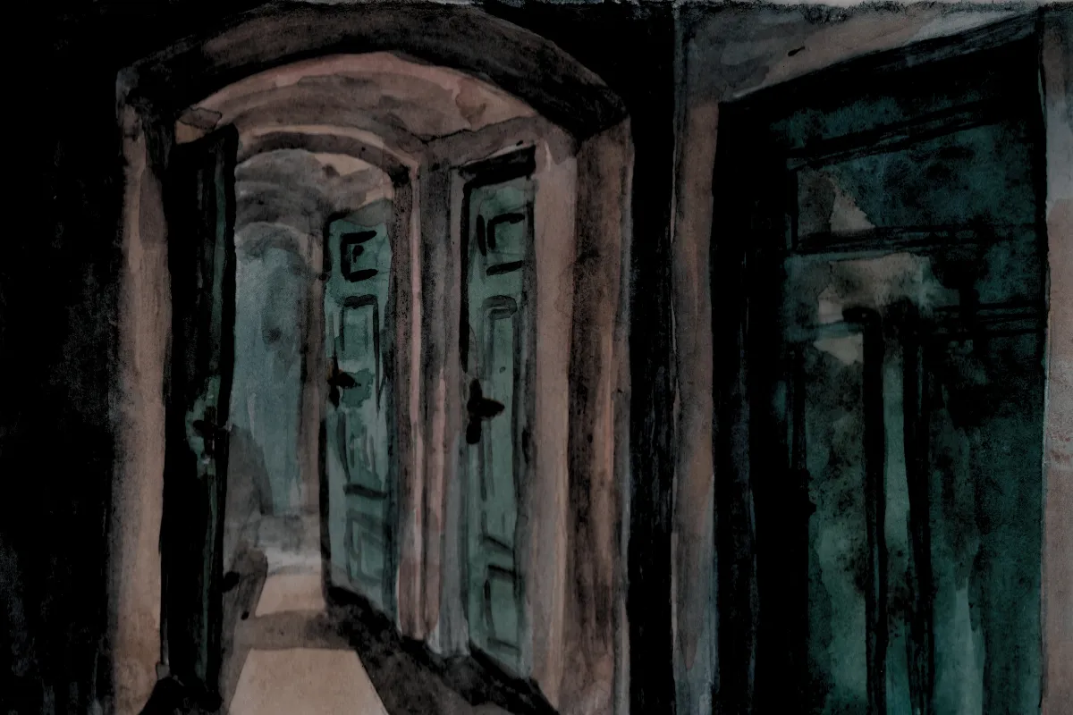 Унутры аднаго з корпусаў шпіталя ў Творках