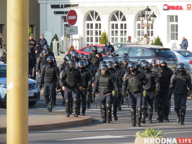 Сілавікі на вуліцах Гродна. Ілюстратыўнае фота Hrodna.life