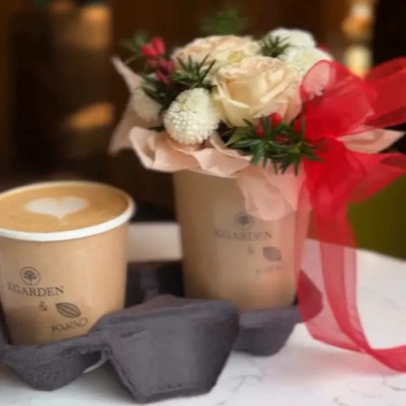 Сэт з напою з кветкамі