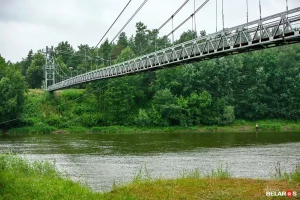 Падвесны мост у Мастах да рэканструкцыі. Фота: planetabelarus.by