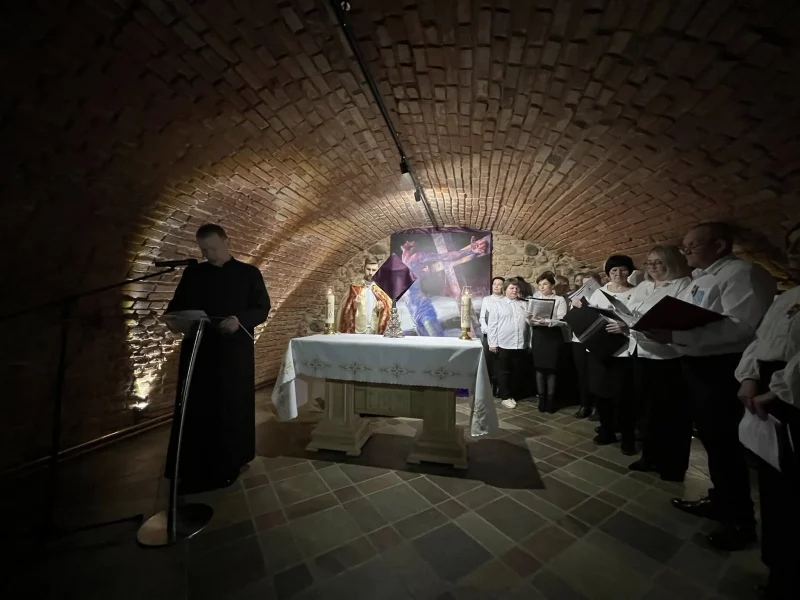 Адкрыццё крыпты ў навагрудскім касцёле.