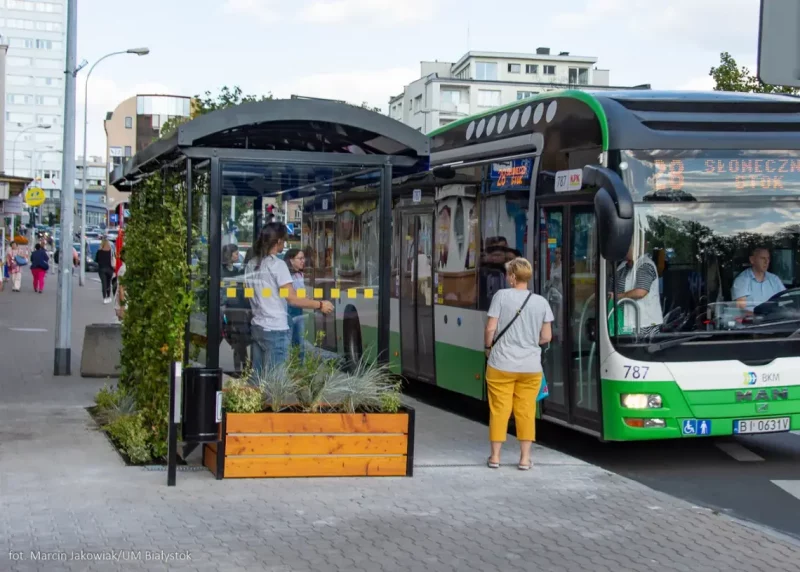 Зялёны прыпынак у Беластоку. Фота: Marcin Jakowiak / UM Białystok