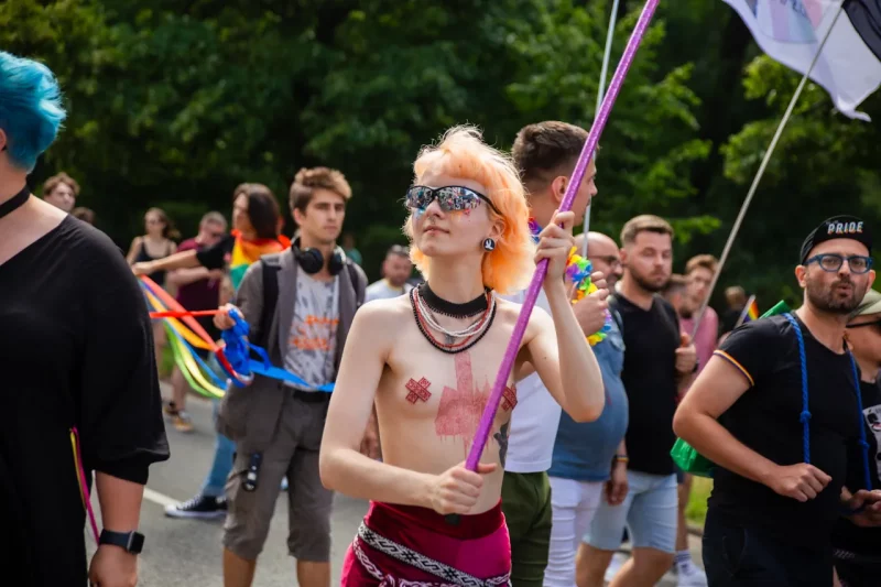 Паша Джэжора на адным з папярэдніх прайдаў у Варшаве