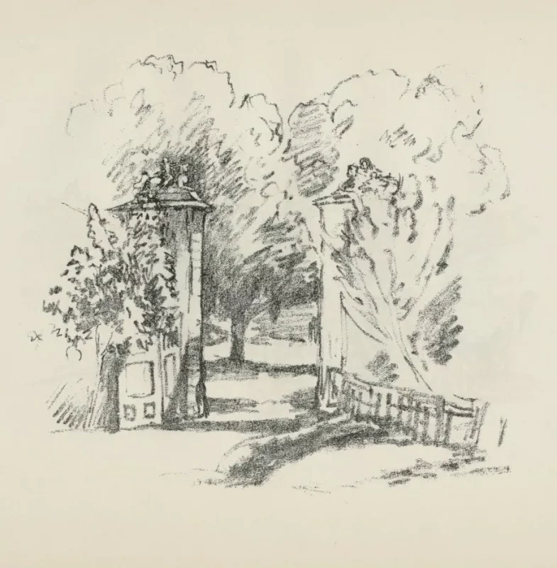 Гродна 1916. Малюнак з альбома “Skizzen aus Litauen, Weissrussland und Kurland”. Мастак Hermann Struck. Тэкст Herbert Eulenberg