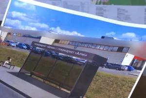 Новыя прыпынкі ў Гродне. Фота: скрін з відэа