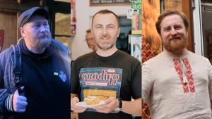 Купа грошай з шуфляды і кім прыходзіцца гарадзенец гарадзенцу. Бізнесмены ў эміграцыі – аб (не)супадзеннях чаканняў і рэальнасці Бізнесмены з Гродна, якія працуюць у эміграцыі: Андрэй Мялешка, Яўген Скрабутан, Зміцер Фурманаў