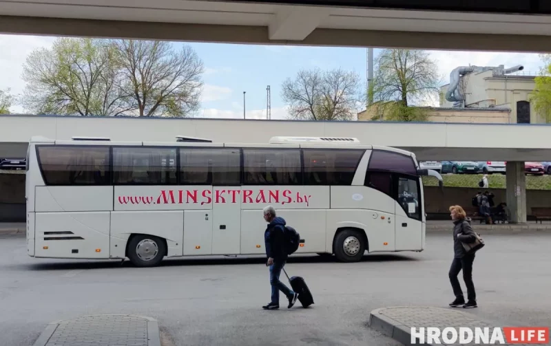 Белорусский автобус на вокзале в Вильнюсе. Беларускі аўтобус на вакзале ў Вільні. Фота: Hrodna.life